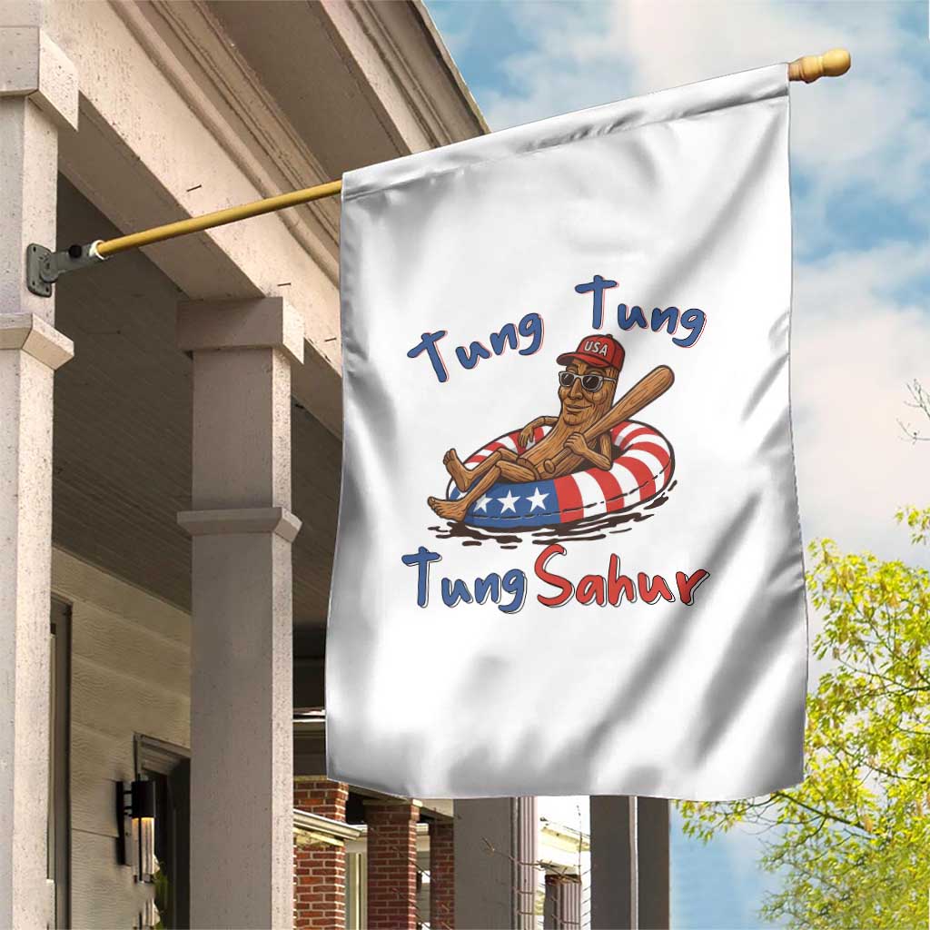 Tung Tung Tung Sahur Italian Brainrot 4th of July Garden Flag