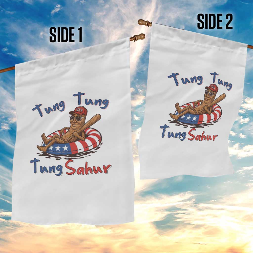 Tung Tung Tung Sahur Italian Brainrot 4th of July Garden Flag