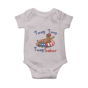 Tung Tung Tung Sahur Italian Brainrot 4th of July Baby Onesie