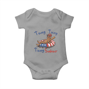 Tung Tung Tung Sahur Italian Brainrot 4th of July Baby Onesie