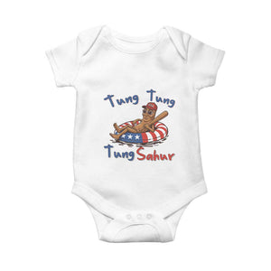 Tung Tung Tung Sahur Italian Brainrot 4th of July Baby Onesie