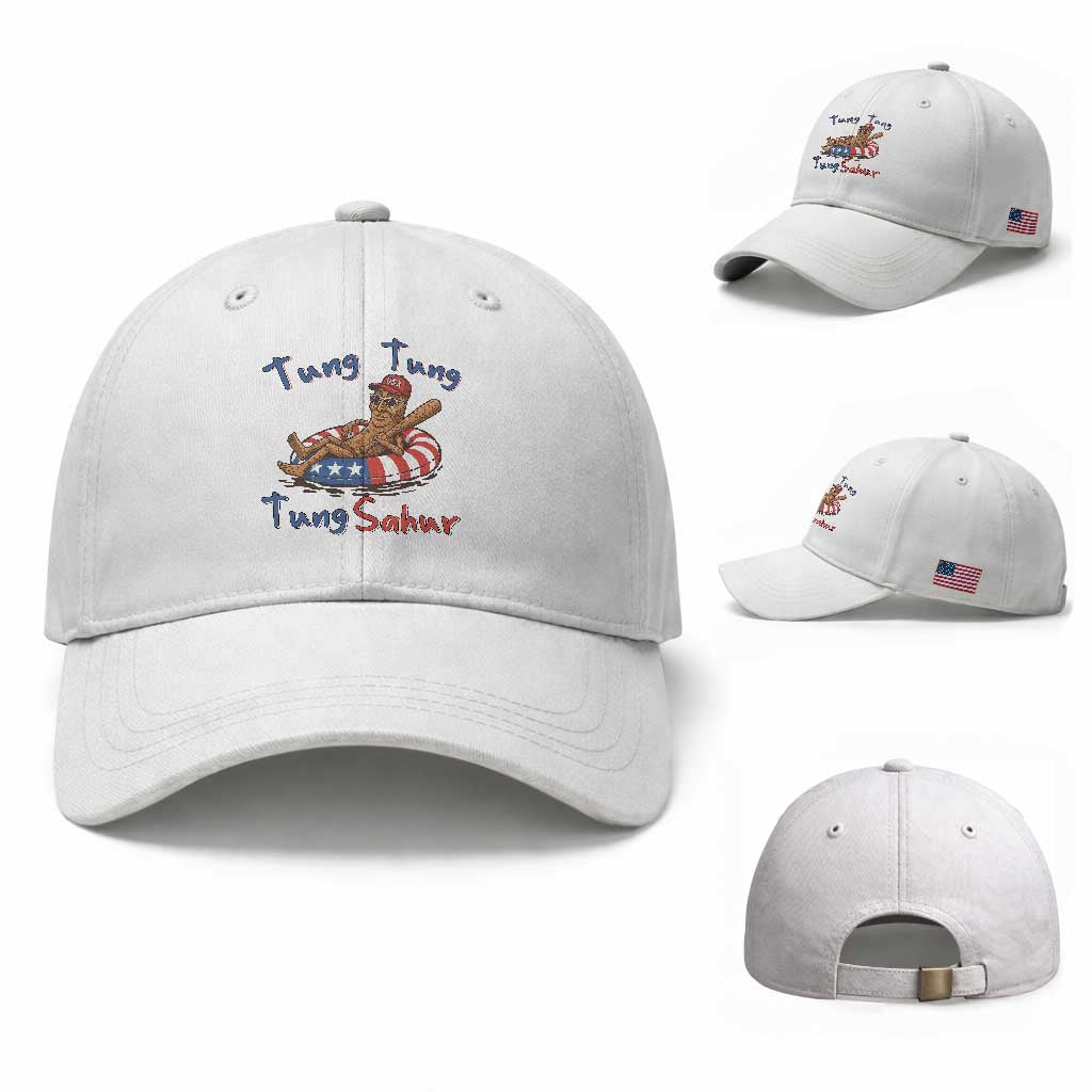 Tung Tung Tung Sahur Italian Brainrot 4th of July Baseball Cap