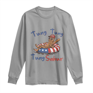 Tung Tung Tung Sahur Italian Brainrot 4th of July Long Sleeve Shirt