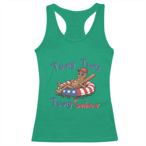 Tung Tung Tung Sahur Italian Brainrot 4th of July Racerback Tank Top