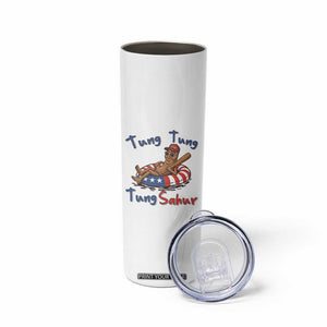 Tung Tung Tung Sahur Italian Brainrot 4th of July Skinny Tumbler