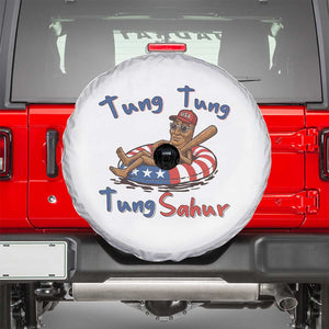 Tung Tung Tung Sahur Italian Brainrot 4th of July Spare Tire Cover