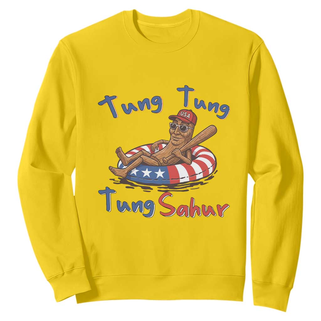 Tung Tung Tung Sahur Italian Brainrot 4th of July Sweatshirt