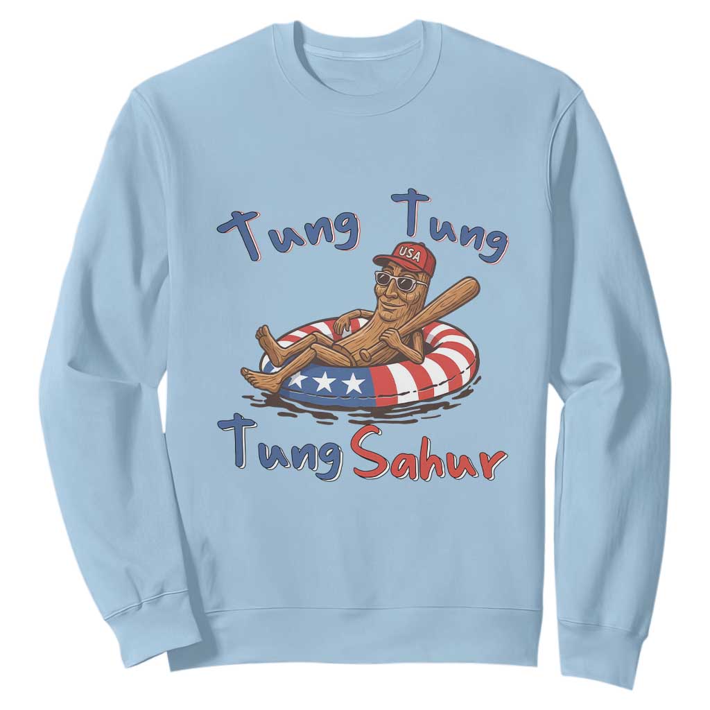 Tung Tung Tung Sahur Italian Brainrot 4th of July Sweatshirt