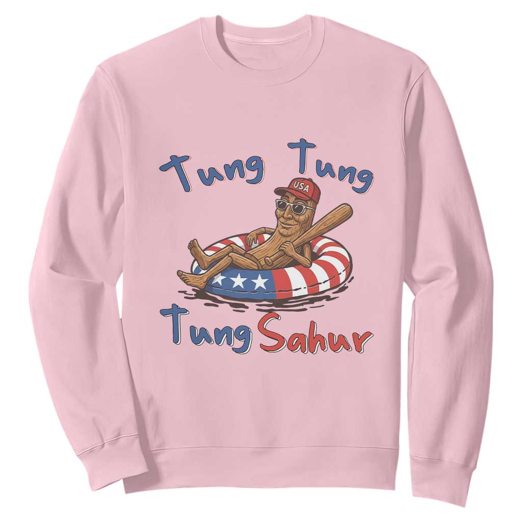 Tung Tung Tung Sahur Italian Brainrot 4th of July Sweatshirt