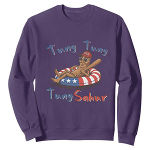 Tung Tung Tung Sahur Italian Brainrot 4th of July Sweatshirt