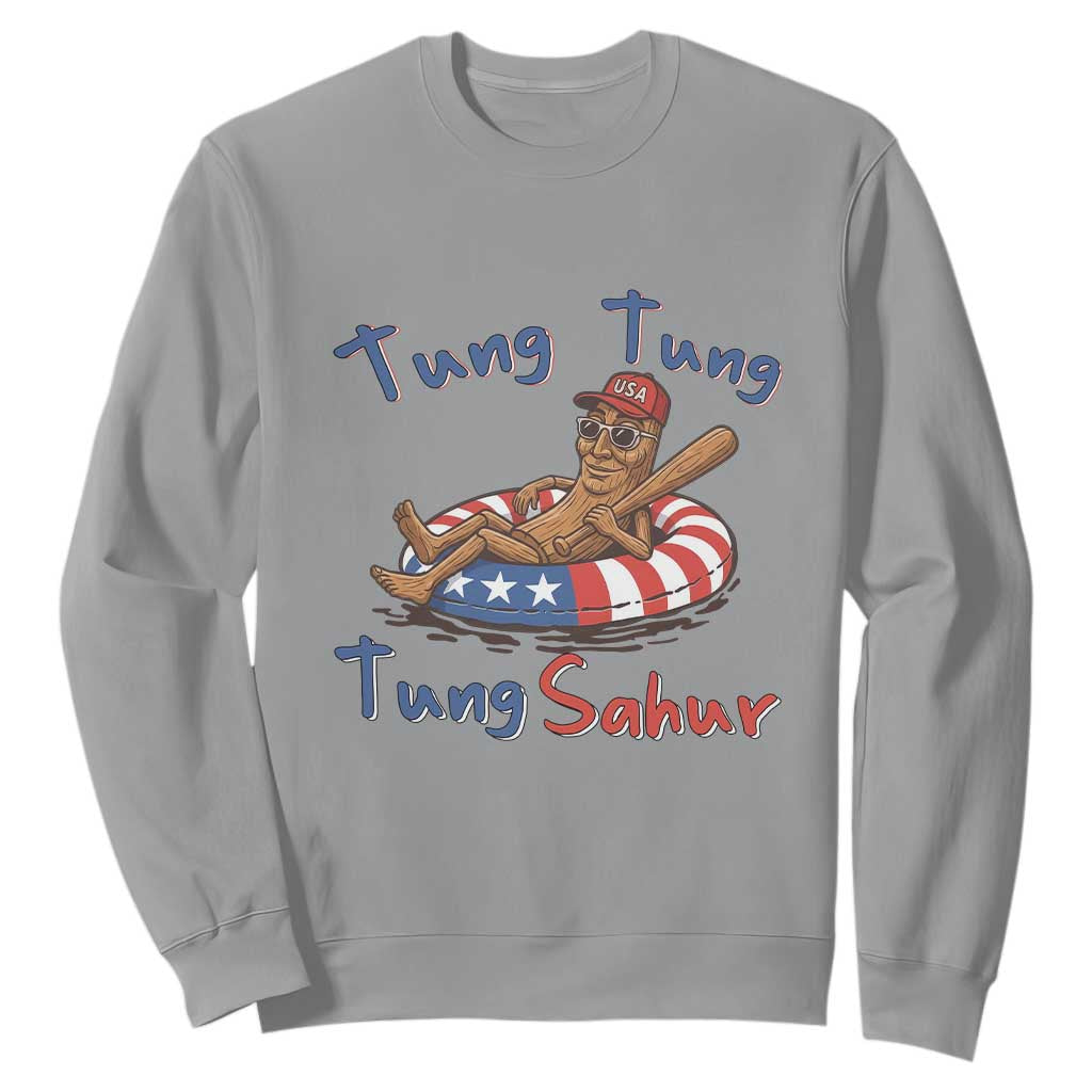 Tung Tung Tung Sahur Italian Brainrot 4th of July Sweatshirt