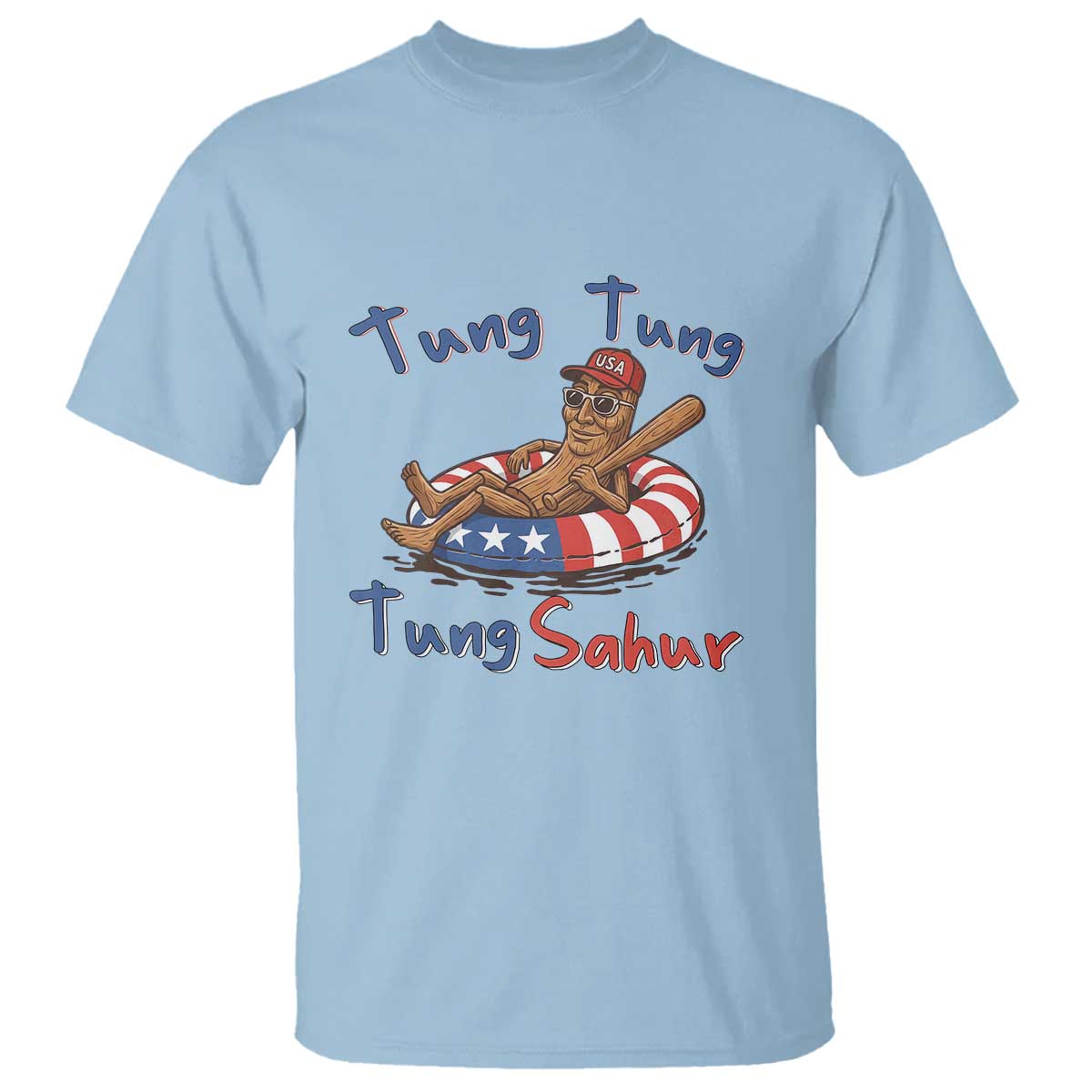 Tung Tung Tung Sahur Italian Brainrot 4th of July T Shirt
