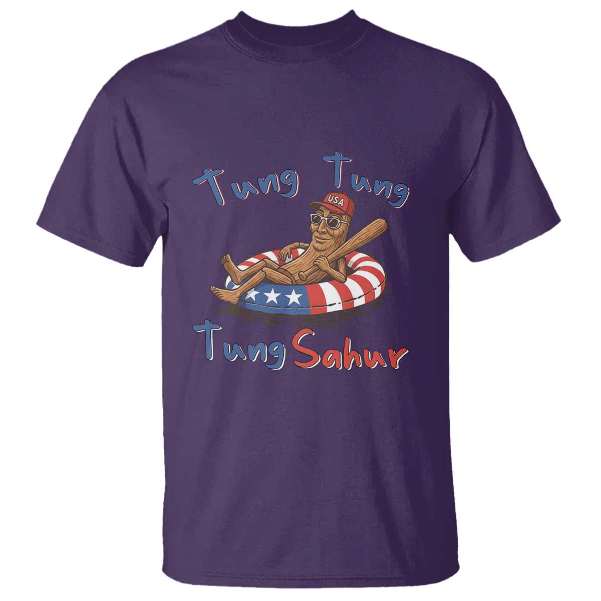 Tung Tung Tung Sahur Italian Brainrot 4th of July T Shirt