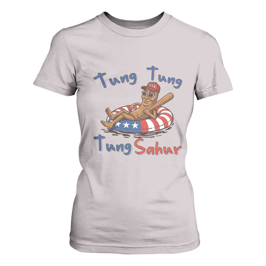 Tung Tung Tung Sahur Italian Brainrot 4th of July T Shirt For Women