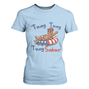 Tung Tung Tung Sahur Italian Brainrot 4th of July T Shirt For Women
