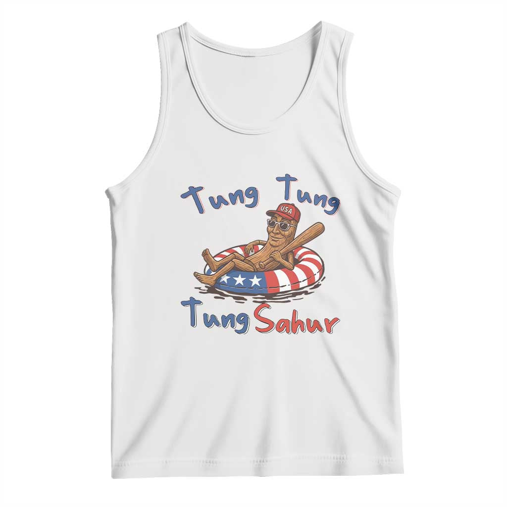 Tung Tung Tung Sahur Italian Brainrot 4th of July Tank Top