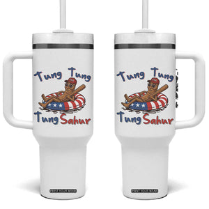 Tung Tung Tung Sahur Italian Brainrot 4th of July Tumbler With Handle