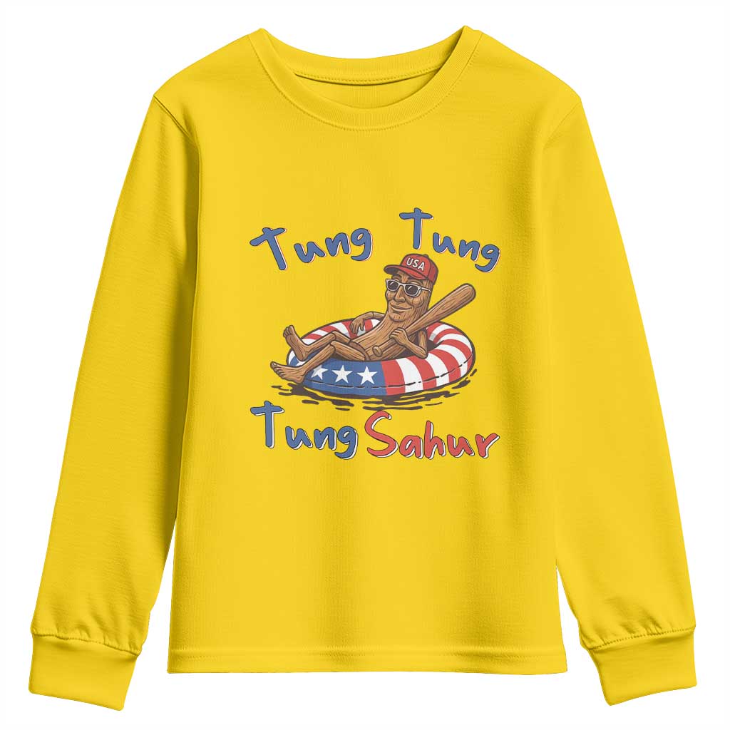 Tung Tung Tung Sahur Italian Brainrot 4th of July Youth Sweatshirt