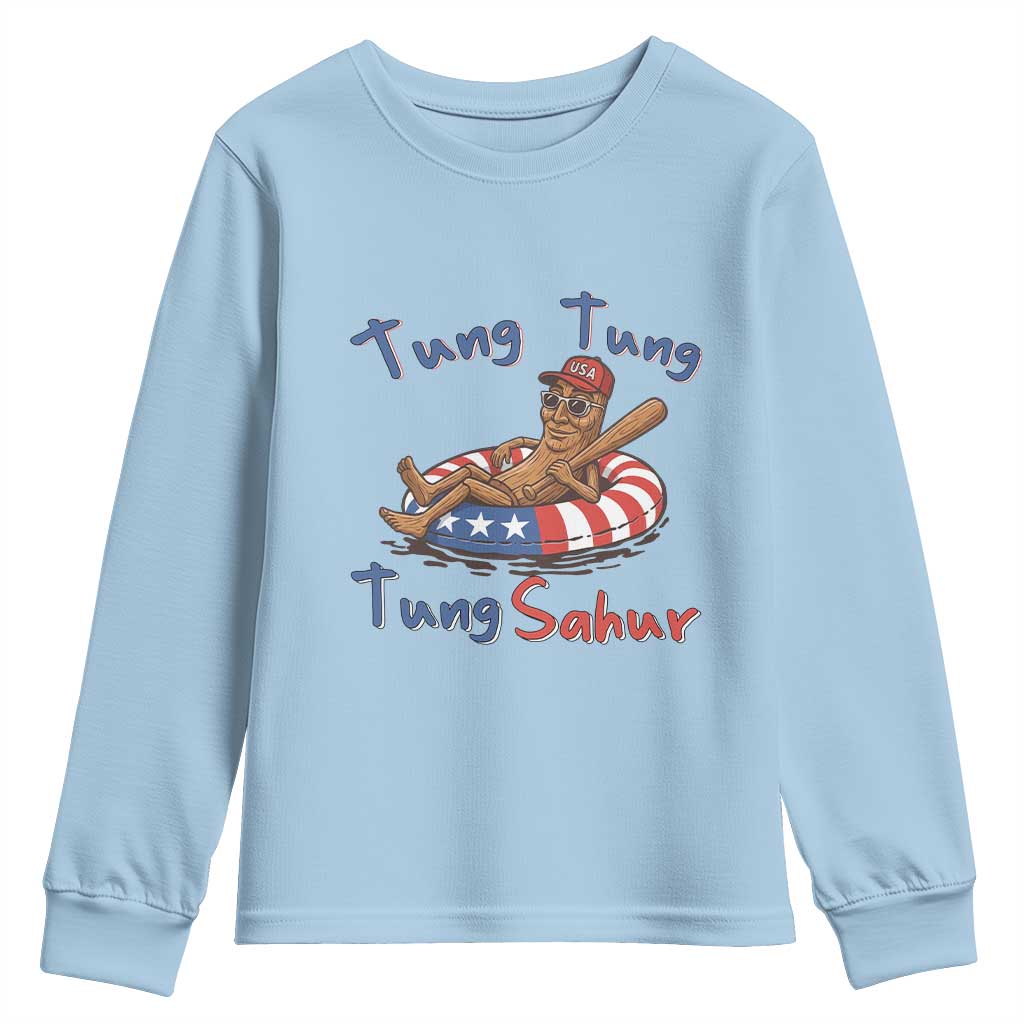 Tung Tung Tung Sahur Italian Brainrot 4th of July Youth Sweatshirt