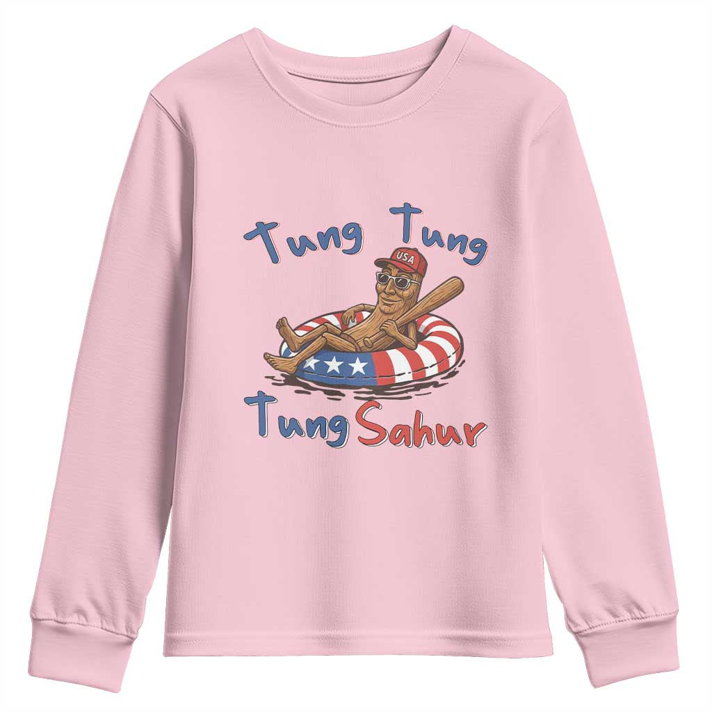 Tung Tung Tung Sahur Italian Brainrot 4th of July Youth Sweatshirt