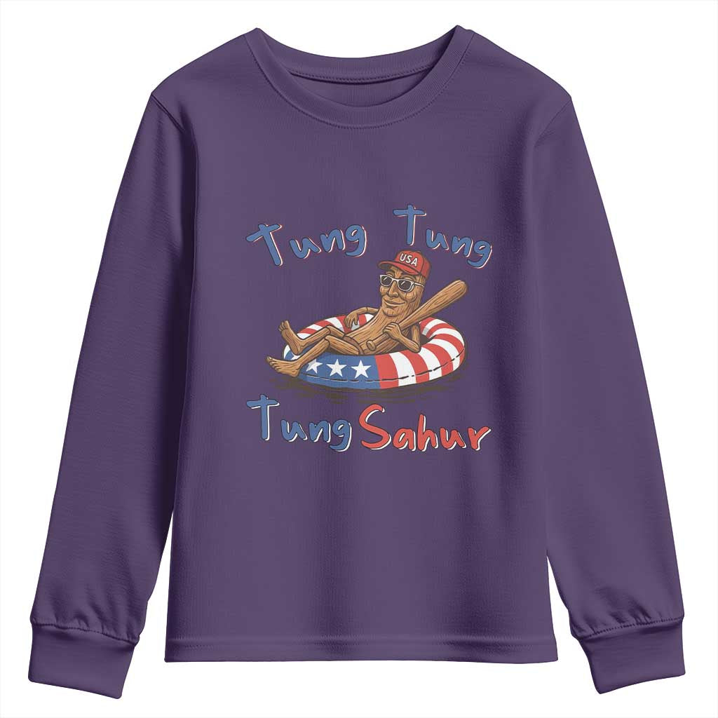 Tung Tung Tung Sahur Italian Brainrot 4th of July Youth Sweatshirt