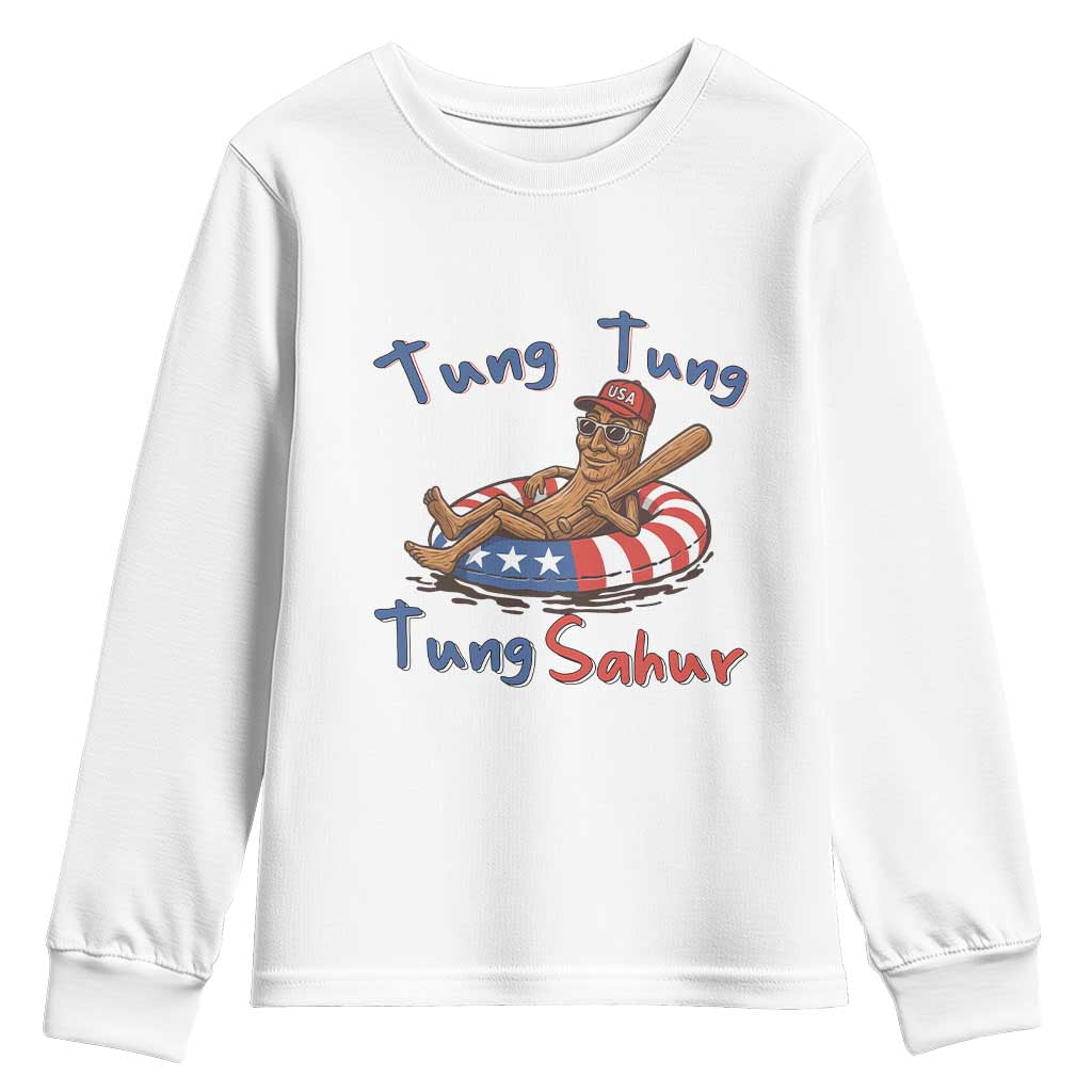 Tung Tung Tung Sahur Italian Brainrot 4th of July Youth Sweatshirt