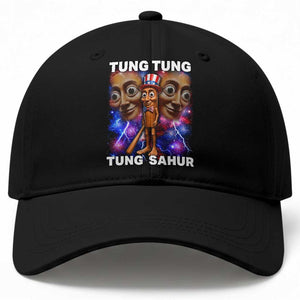 Tung Tung Sahur Italian Brainrot 4th Of July Meme Baseball Cap