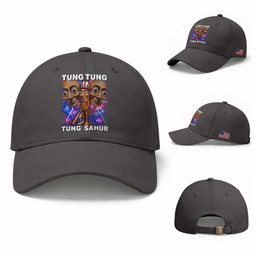 Tung Tung Sahur Italian Brainrot 4th Of July Meme Baseball Cap