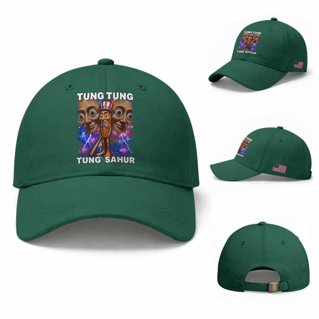 Tung Tung Sahur Italian Brainrot 4th Of July Meme Baseball Cap