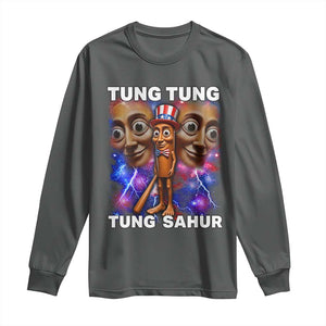 Tung Tung Sahur Italian Brainrot 4th Of July Meme Long Sleeve Shirt