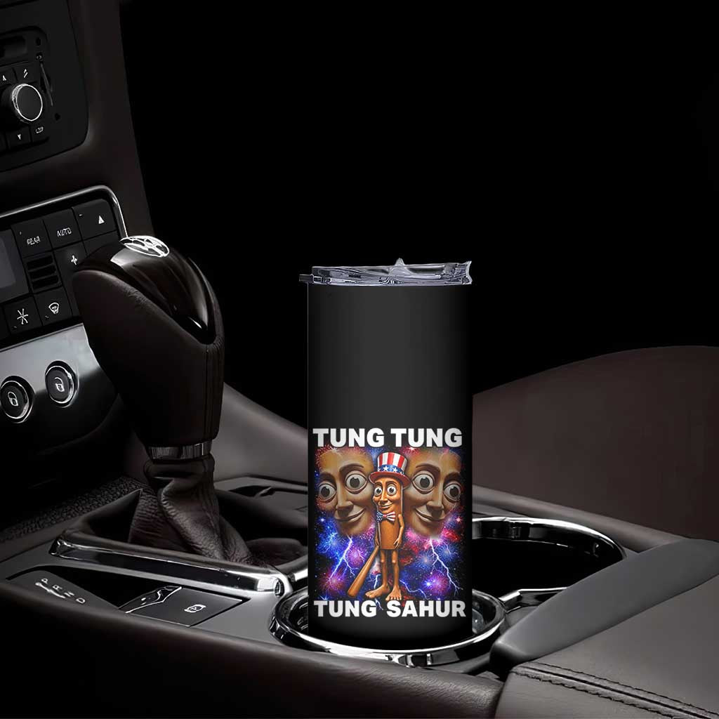 Tung Tung Sahur Italian Brainrot 4th Of July Meme Skinny Tumbler TS14 Print Your Wear