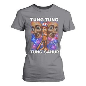 Tung Tung Sahur Italian Brainrot 4th Of July Meme T Shirt For Women TS14 Charcoal Print Your Wear