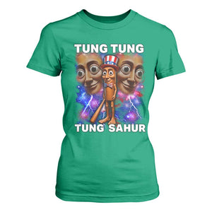 Tung Tung Sahur Italian Brainrot 4th Of July Meme T Shirt For Women TS14 Irish Green Print Your Wear