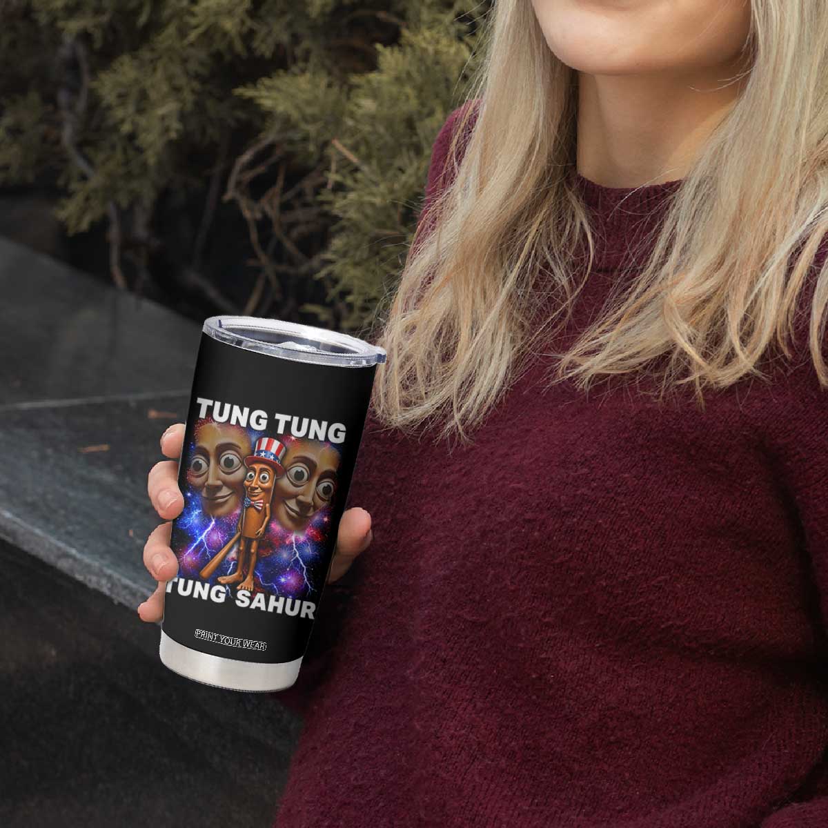 Tung Tung Sahur Italian Brainrot 4th Of July Meme Tumbler Cup TS14 Print Your Wear