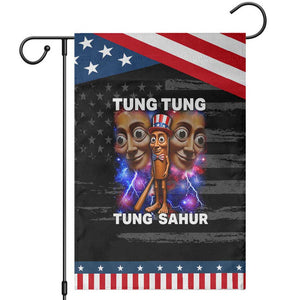 Tung Tung Sahur Italian Brainrot 4th Of July Meme Patriotic Garden Flag