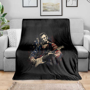 Abraham Lincoln Playing Guitar 4th of July Throw Blanket TS14 Print Your Wear