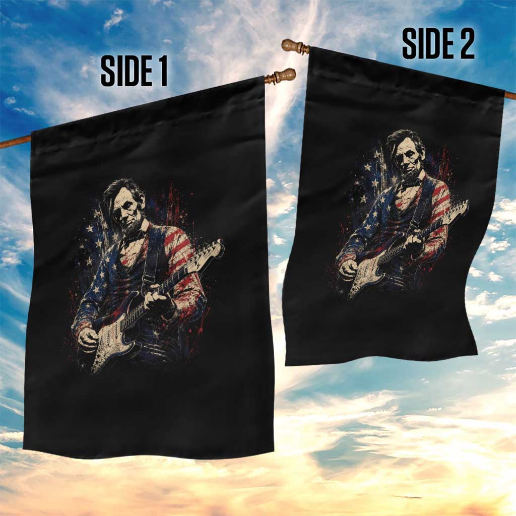 Abraham Lincoln Playing Guitar 4th of July Garden Flag TS14 Print Your Wear