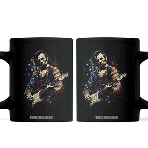 Abraham Lincoln Playing Guitar 4th of July Coffee Mug TS14 Black Print Your Wear