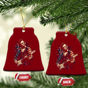 Abraham Lincoln Playing Guitar 4th of July Ceramic Ornament TS14 Print Your Wear