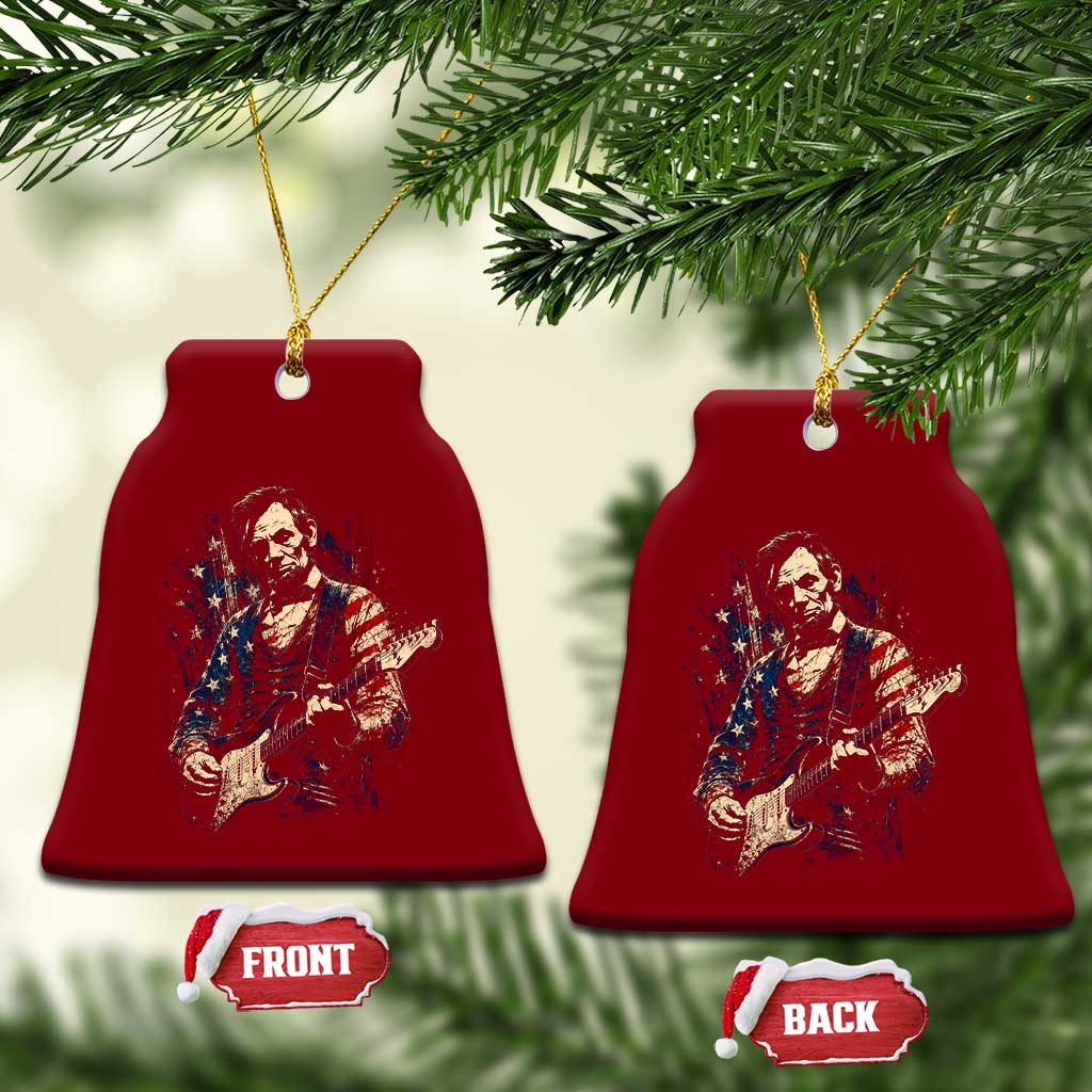 Abraham Lincoln Playing Guitar 4th of July Ceramic Ornament TS14 Print Your Wear
