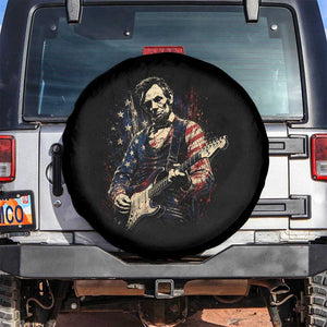 Abraham Lincoln Playing Guitar 4th of July Spare Tire Cover TS14 No hole Black Print Your Wear