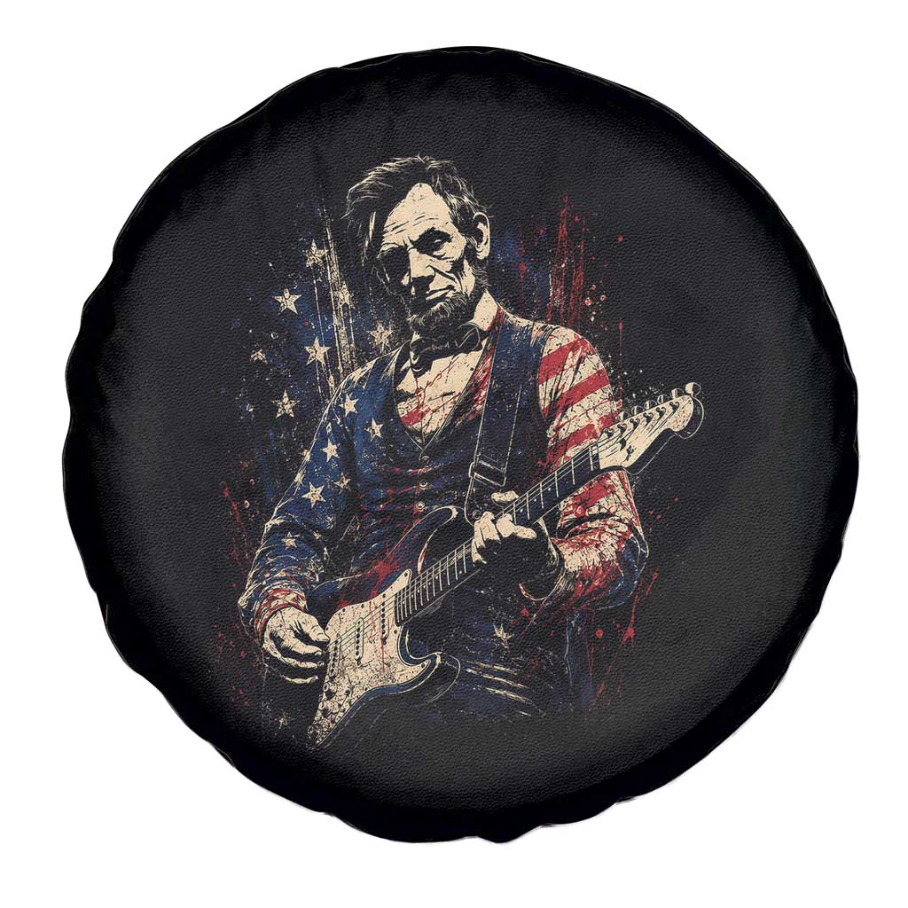 Abraham Lincoln Playing Guitar 4th of July Spare Tire Cover TS14 Print Your Wear