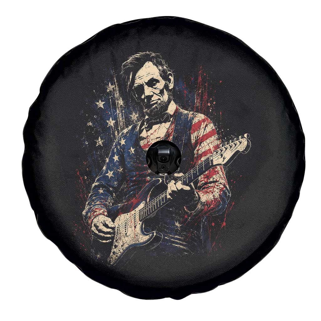 Abraham Lincoln Playing Guitar 4th of July Spare Tire Cover TS14 Print Your Wear