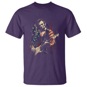 Abraham Lincoln Playing Guitar 4th of July T Shirt TS14 Purple Print Your Wear