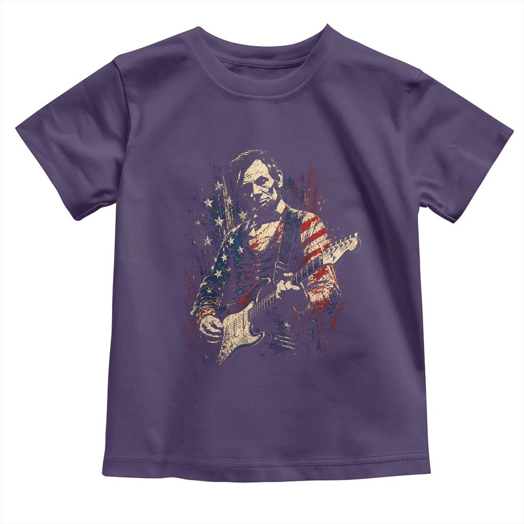 Abraham Lincoln Playing Guitar 4th of July Toddler T Shirt TS14 Purple Print Your Wear