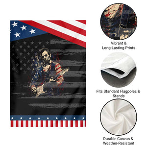 Abraham Lincoln Playing Guitar 4th of July Patriotic Garden Flag TS14 Print Your Wear