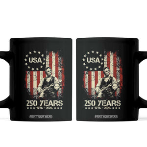 America's 250th Abraham Lincoln Playing Guitar Coffee Mug TS14 Black Print Your Wear