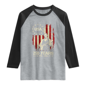 America's 250th Abraham Lincoln Playing Guitar Raglan Shirt TS14 Heather Gray Black Print Your Wear
