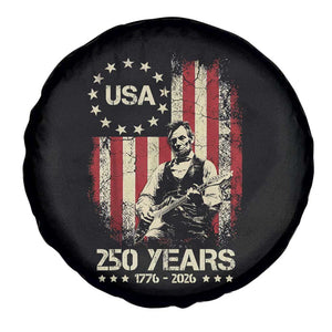 America's 250th Abraham Lincoln Playing Guitar Spare Tire Cover TS14 Print Your Wear