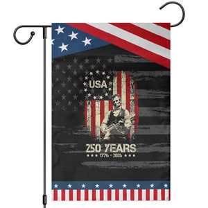 America's 250th Abraham Lincoln Playing Guitar Patriotic Garden Flag TS14 Distressed Black Blue Print Your Wear